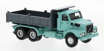 Brekina 85655 - HO 1980 Volvo N 10 Dump Truck - Assembled - Mint Green, Gray