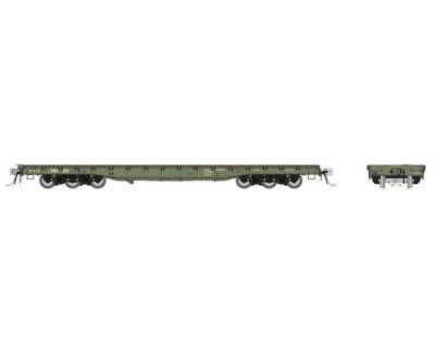 Rapido 199003-4 - HO Magor 54Ft Flat Car - DODX - Early Repaint (Era:1975+) #38457