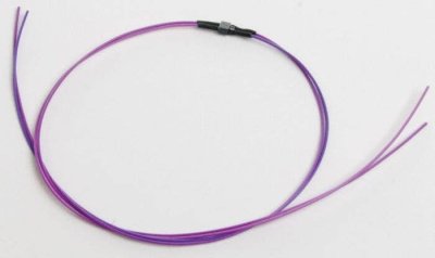 TCS 1522 - 2-Pin Micro Connector -- With 6" 15.2cm Purple Wires .098 x .06 x .12"