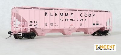 Tangent Scale Models HO 20057-02 PS4750 Covered Hopper RREX- Klemme Coop Iowa 4-1979- #4237