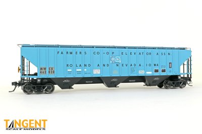 Tangent 20080-01 - HO Midwest Railcar Corporation (MWCX) “Roland & Nevada” 2013+ PS4750 Covered H...