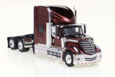 Brekina 85826 - HO 2010 International Lonestar Sleeper-Cab Semi Tractor - Assembled - Metallic Re...