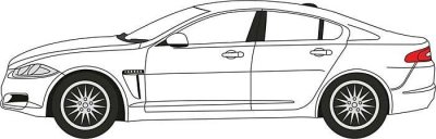 Oxford Diecast NXF005 - N Scale 2015 Jaguar XF Sedan - Assembled -- Polaris White