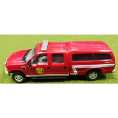 Atlas 35000010 - HO Scale Ford F-350 Crew Cab Pickup Truck (Red Fire W/Z- Stripe & Cap)