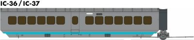Rapido Trains 203101 - HO UAC TurboTrain Additional Coach: United Aircraft/US DOT