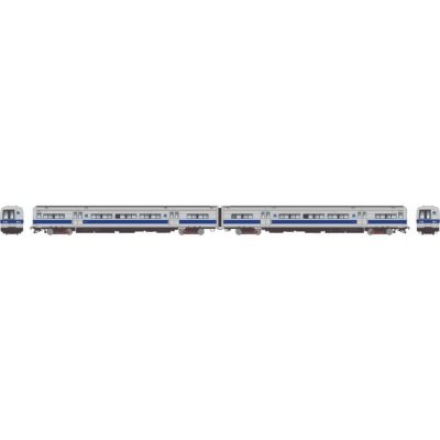 Rapido 207502 - HO Budd M3 set (DC/DCC/Sound): LIRR/MTA - Blue Stripe Scheme: #9825 + 9826