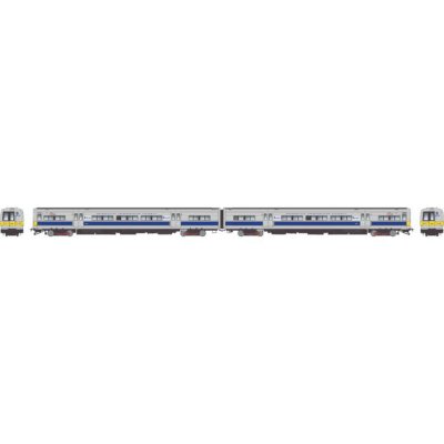 Rapido 207005 - HO Budd M3 set (DC/Silent): LIRR/MTA - Blue Stripe / Yellow Ends: #9791 + 9792