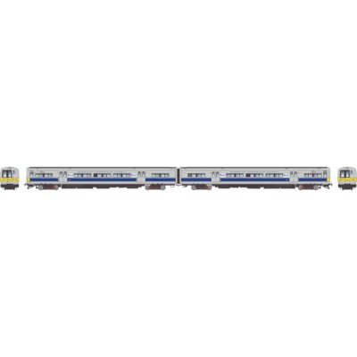 Rapido 207505 - HO Budd M3 set (DC/DCC/Sound): LIRR/MTA - Blue Stripe / Yellow Ends: #9791 + 9792