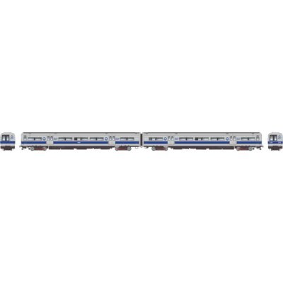 Rapido 207054 - HO Budd M3A set (DC/Silent): MNCR - Blue Stripe Scheme: #8024 + 8025