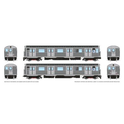 Rapido 209513 - HO R32 "Brightliner" Subway 2-Car Set (DC/DCC/Sound): MTA: A Wash Hts/8th Ave