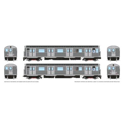 Rapido 209515 - HO R32 "Brightliner" Subway 2-Car Set (DC/DCC/Sound): MTA: F Queens Blvd/6th Ave/...