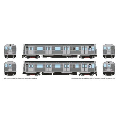 Rapido 209516 - HO R32 "Brightliner" Subway 2-Car Set (DC/DCC/Sound): MTA: J Jamaica / Nassau St