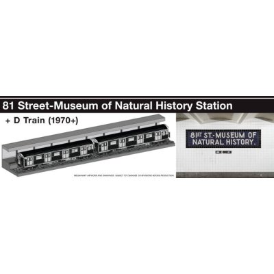 Rapido 209897 - HO Scale NYC Subway Lighted Display Set: 81st-Museum Station + D Train (1970+)
