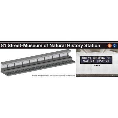 Rapido 209997 - HO Scale NYC Subway Lighted Display Platform: IND 81st-Museum of Natural History