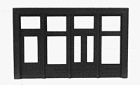 Smalltown USA 2 - HO 20' Front Store Wall -- With Flush Entry