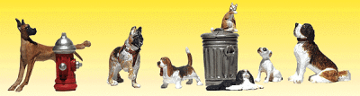 Woodland Scenics 2140 - N Scenic Accent Figures - Dogs & Cats (12/pkg)