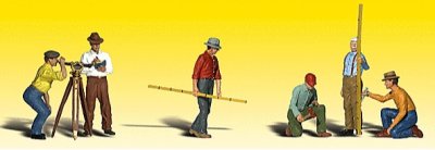 Woodland Scenics 2175 - N Scenic Accents(R) Figures -- Surveyors pkg(6)