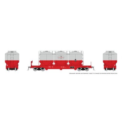 Rapido 224002-5 - Halliburton Pneumatic Rail Car (Cement Car): 1970s Scheme: Single #83