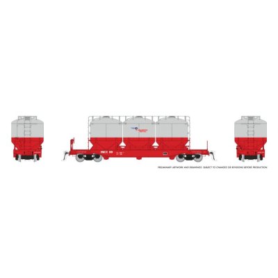 Rapido 224003-4 - Halliburton Pneumatic Rail Car (Cement Car): 1980s Scheme: Single #98