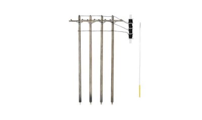 Woodland Scenics 2280 - O Scale Utility System - Single-Crossbar Pre-Wired Poles (Sarah's Sale Sh...