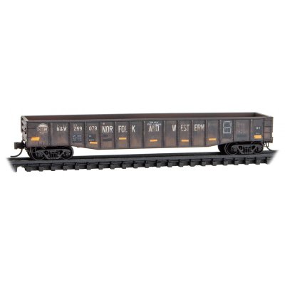 MicroTrains 105 44 620 - N Scale 50ft Weathered Gondola - Norfolk & Western #269079