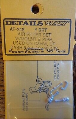 Details West 248 - HO GE Type Air Filter - Set w/Mount & Pipes