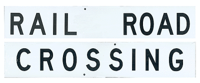 Microscale Decals 10200 - 24" Embossed, Die-Cut Metal Sign -- Railroad Crossing (Crossbuck)