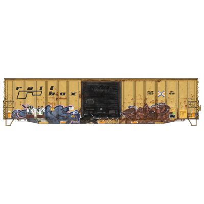 MicroTrains 5600003 - HO Scale 50' Steel Boxcar - Railbox Rd #33960