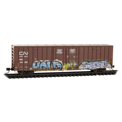 MicroTrains 12311460 - 60' Rib Side High-Cube Boxcar - Weathered Canadian National Rd# 794962