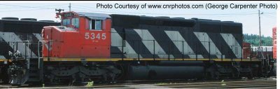 Bowser 25378 - HO GMD SD40-2W - DCC & Sound - Canadian National (Sergeant Stripes) #5345