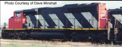 Bowser 25394 - HO GMD SD40-2W - DCC & Sound - CN (Non Dynamic Sergeant Stripes) #5360