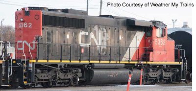 Bowser 25403 - HO GMD SD40-2W - DC/DCC Ready - CNNA (Non Dynamic Map/ Oper. Strobe Lites) #5362