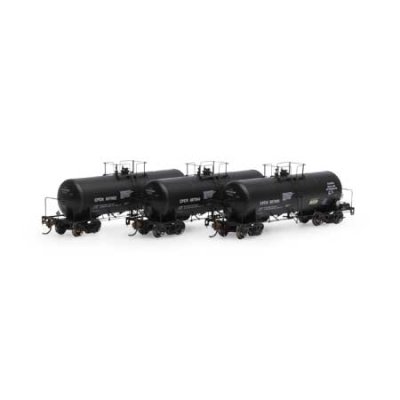 Athearn G25649 HO 13,600 Gallon Acid Tank Car Chevron 3pk
