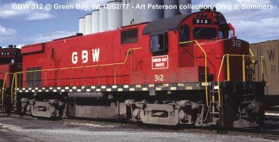 Bowser 26063 - Alco Century 424 Locomotive - DCC/Sound - Green Bay & Western Late Red #314