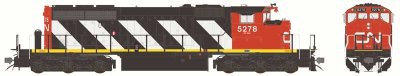 Bowser 26205 - HO GMDD SD40-2W - DC - CN As-Blt w/o Dynamic Brk #5278