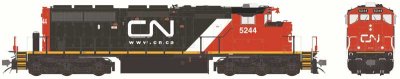 Bowser 26231 - HO GMDD SD40-2W - CN Website 2010s+ w/Strght Air #5244 w/DCC Snd