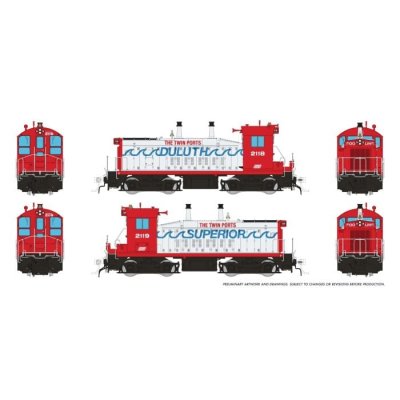 Rapido 27610 - HO EMD SW9 2-pack (DC/DCC/Sound): Soo Line - Red & White: #2118 + #2119