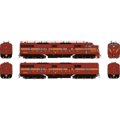 Rapido 29024 - HO EMD E7A + E7B (DC/Silent): Pennsylvania - 5 Stripe Scheme: #5879 + #5840B