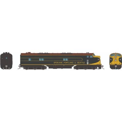 Rapido 29535 - HO EMD E7A (DC/DCC/Sound): Spokane, Portland & Seattle - Green Pinstripes: #750