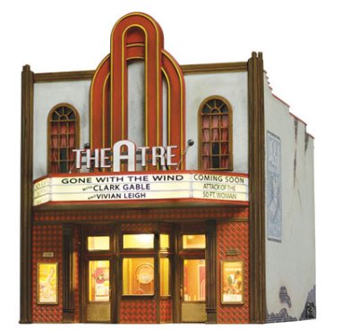 Woodland Scenics 5054 HO Built-&-Ready Landmark Assembled Structure - Theatre w/Lights 