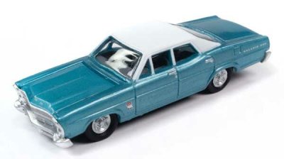 Classic Metal Works 30631 - HO 1967 Ford Galaxie - Clearwater Aqua, White
