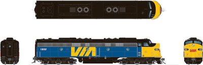 Rapido 28044 HO - EMD E8A (DC/Silent) VIA Rail Canada #1802
