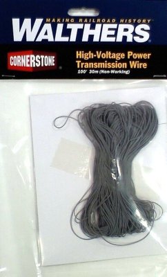 Walthers Cornerstone 3344 HO Scale - High Voltage Power Transmission Wire - 100Ft 30m (Non-workin...