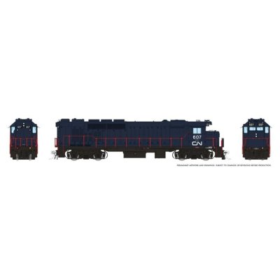 Rapido 34502 - HO GP40TC (DC/DCC/Sound): CN Rail - Blue Scheme: #607