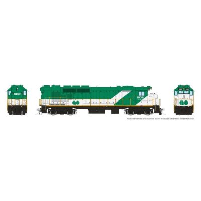 Rapido 34007 - HO GP40TC (DC/Silent): GO Transit - Green & White, Early Font: #502