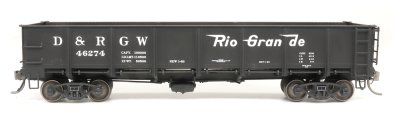 Intermountain 35007 - HO General Service Drop Bottom Gondola - D&RGW #46324