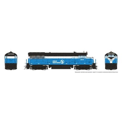 Rapido 35577 - HO GE U25B Low Hood (DC/DCC/Sound): Great Northern - Big Sky Blue: #2514
