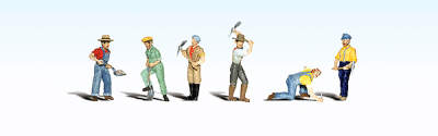 Woodland Scenics 1865 - HO Scenic Accents(R) - Figurines - Track Workers (6/pkg)