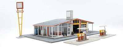 Walthers Cornerstone 3541 - HO Vintage Gas Station - Kit