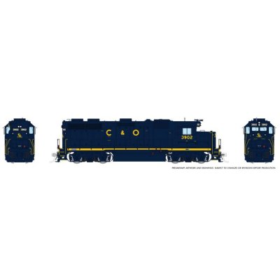 Rapido 39001 - HO EMD GP39 (DC/Silent): Chesapeake & Ohio: #3902